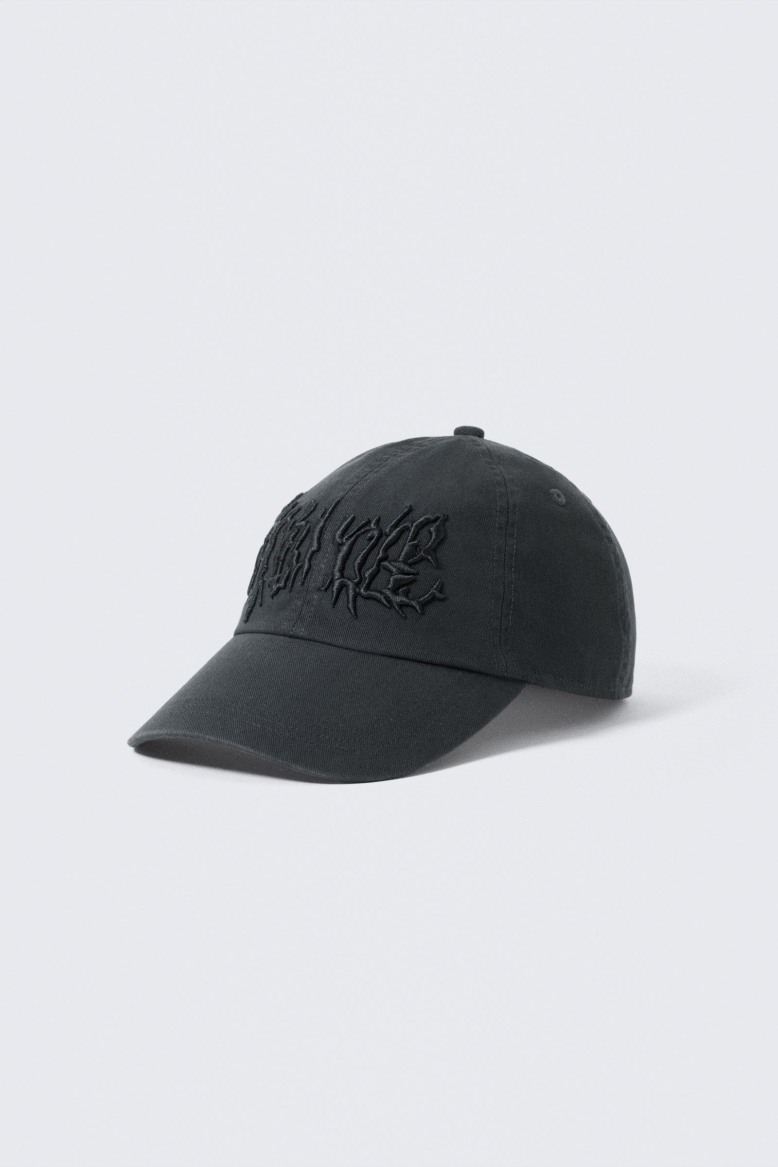 EMBROIDERY CAP BLACK × CHARCOAL embroidery cap - Dark Grey | Weekday EU