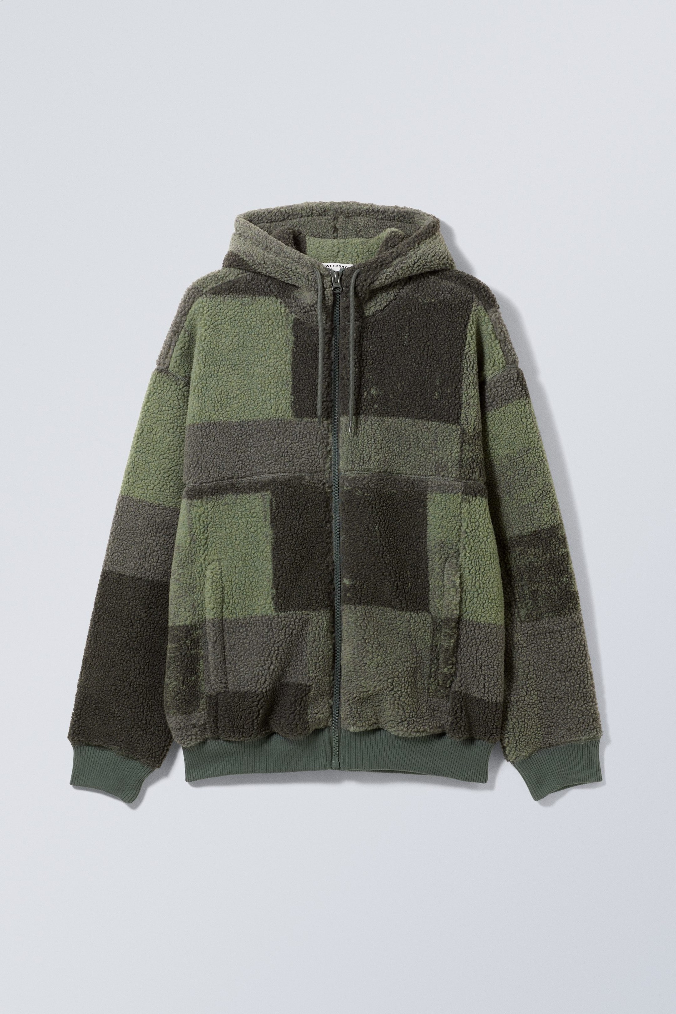 Khaki green - Jim Pile Zip Hoodie - 0