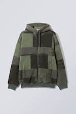 Khaki green - Jim Pile Zip Hoodie - 0