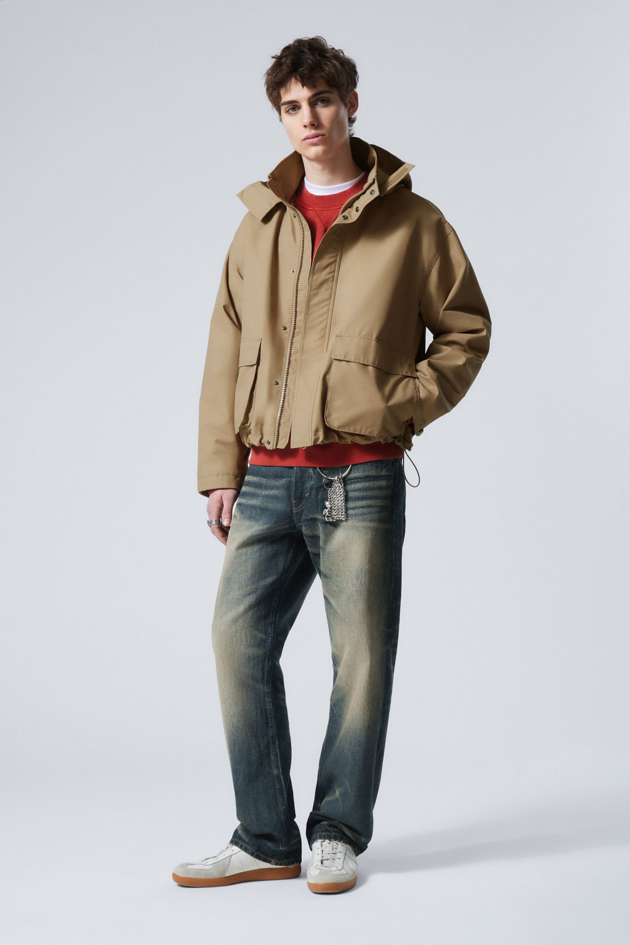 #91856F - Relaxed Fit Hooded Jacket - 2