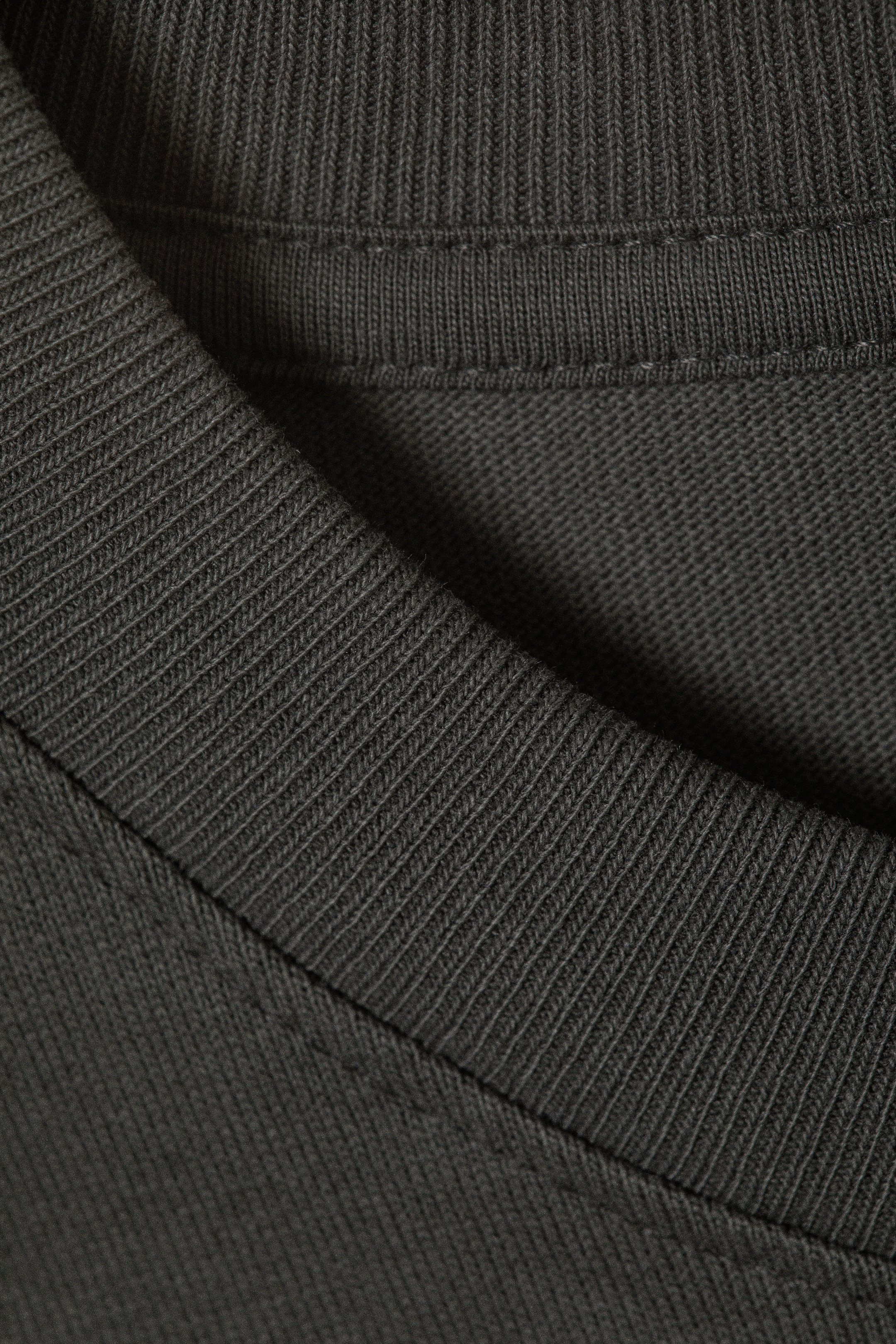 Mörkgrå - Relaxed långärmad T-shirt - 1