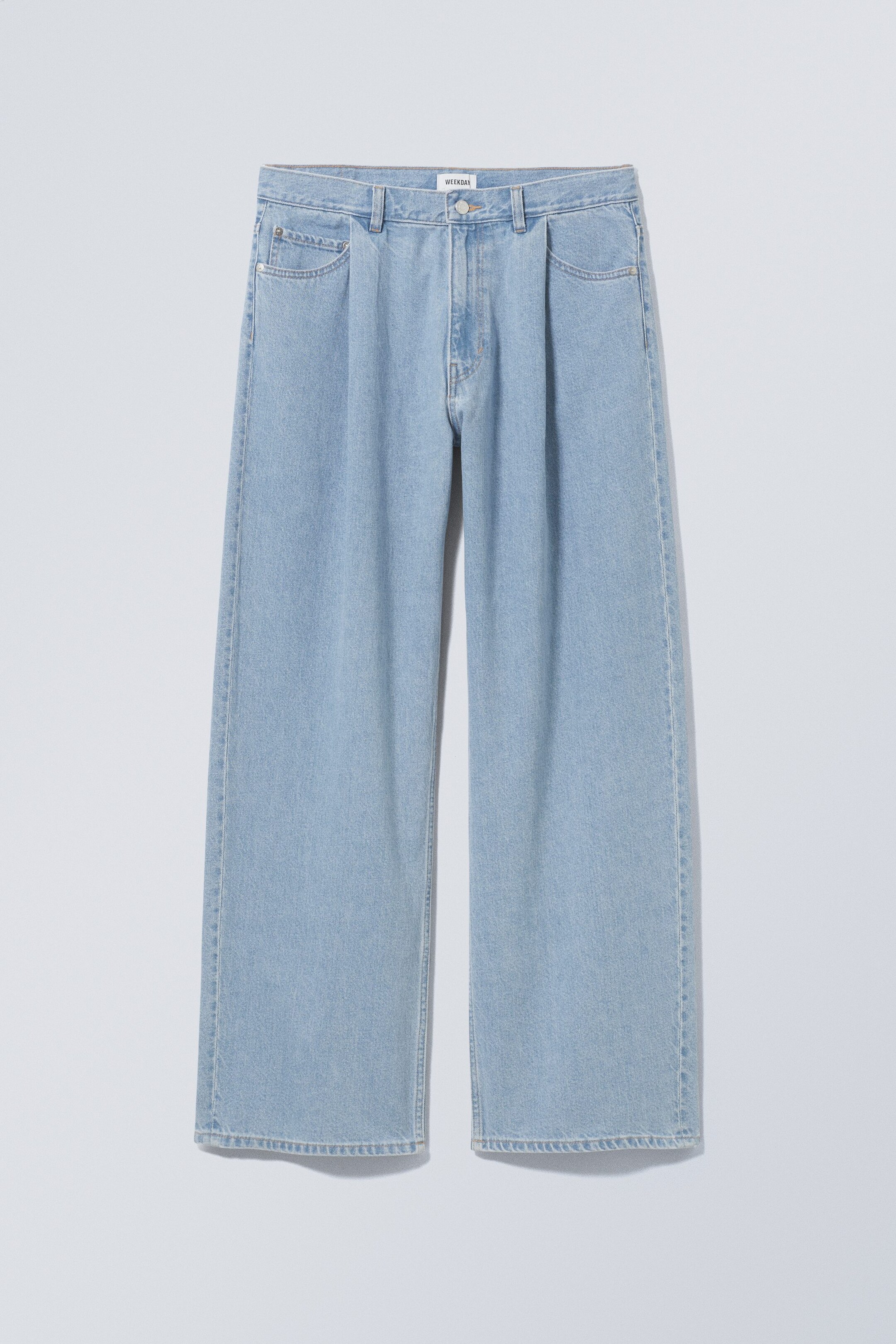 Air blue - Universe Loose Pleated Jeans - 0