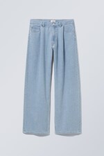Air blue - Universe Loose Pleated Jeans - 0