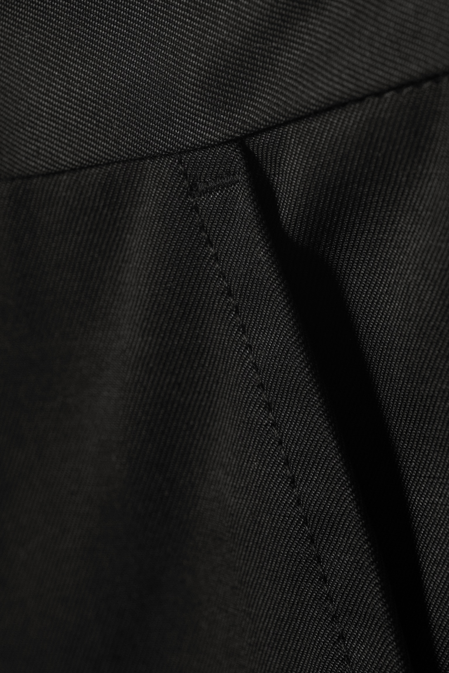 Loose Fit Twill Chino Trousers - Zwart/Donkergrijs - 4