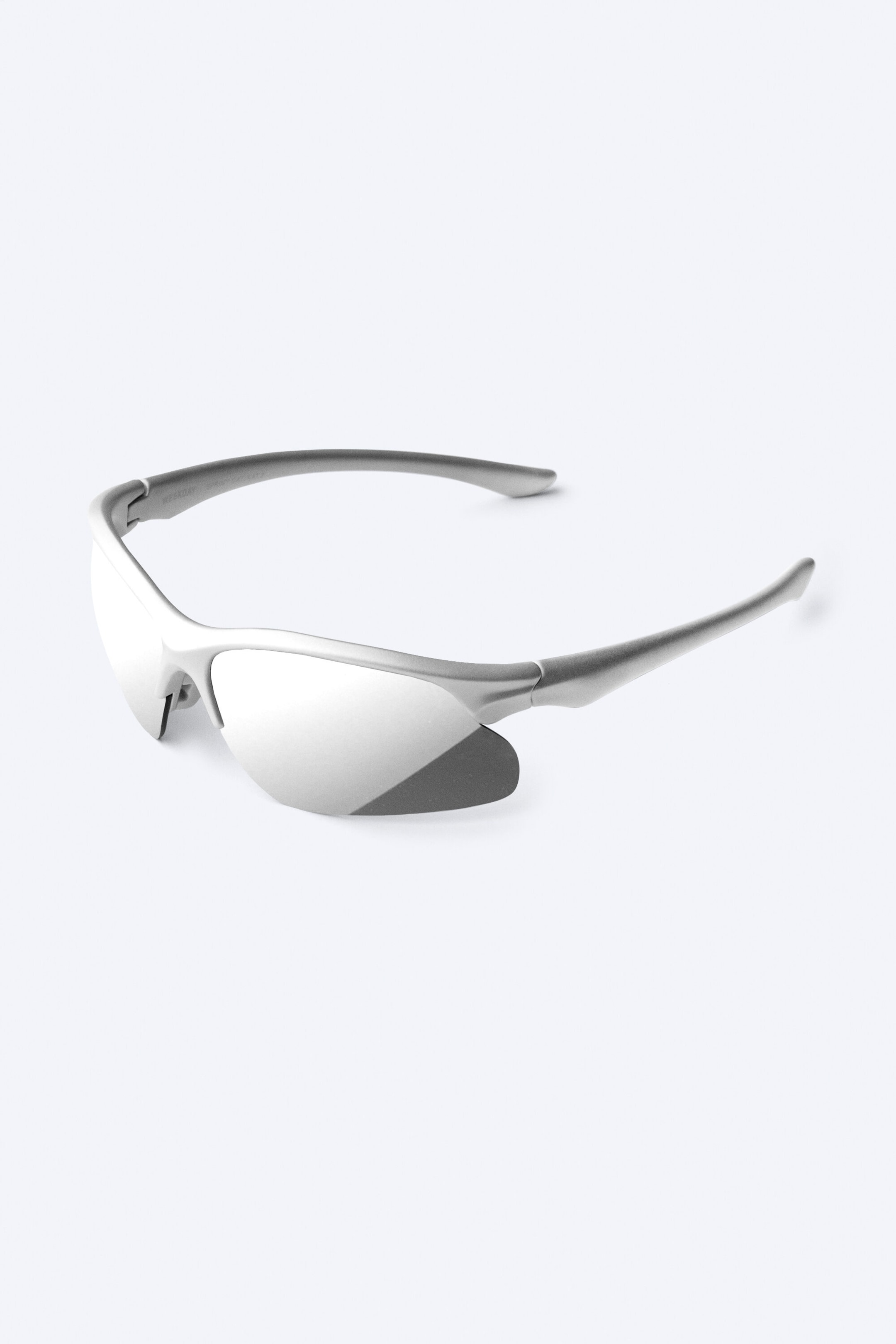 Grau - Reflektierende Gläser - Sportliche, markante Sonnenbrille - 3