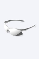 Grau - Reflektierende Gläser - Sportliche, markante Sonnenbrille - 3
