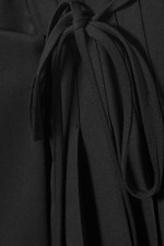 Black - Low Rise Pleated Mini Wrap Skirt - 5