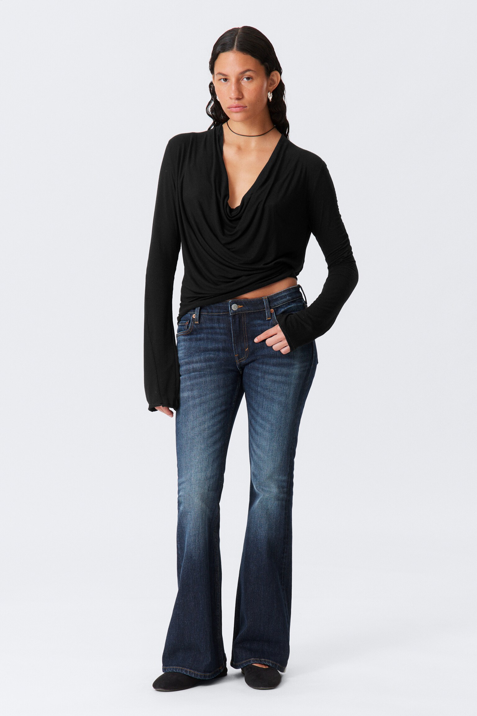Jeans Flame flared a vita bassa vestibilità slim - Vein Blue - Dark Blue/Lavaggio nero – Nero/Snow Blue – Azzurro/Canyon Grey - Medium Grey/Black Web - Black/Gasoline Blue - Medium Blue