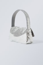 Silver - Aisha Sequin Handbag - 1