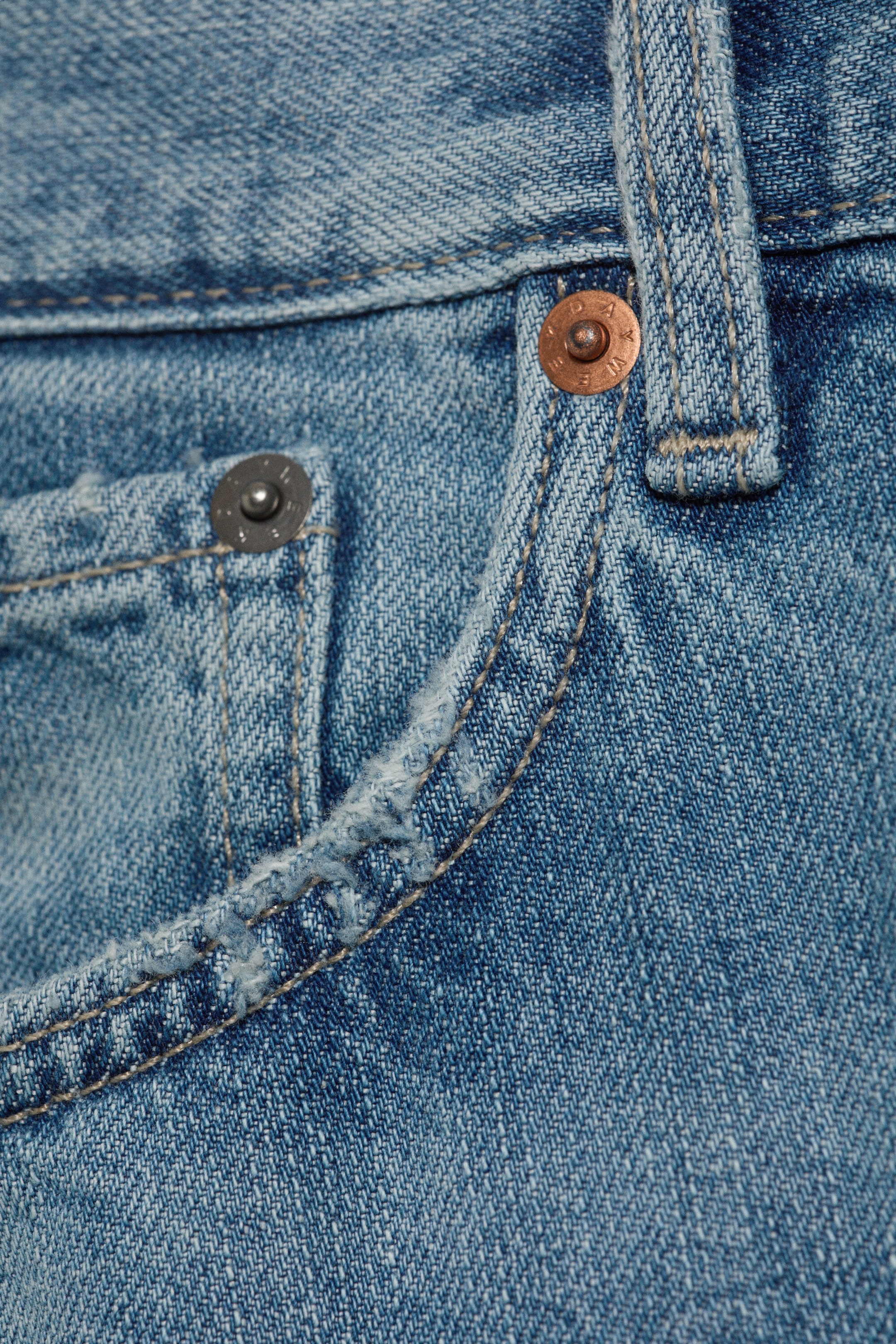 Captain Blue - Ljusblå - Galaxy Mid Waist Loose Straight Jeans - 6