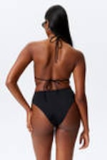 Zwart - Braziliaans bikinibroekje met hoge taille - 3