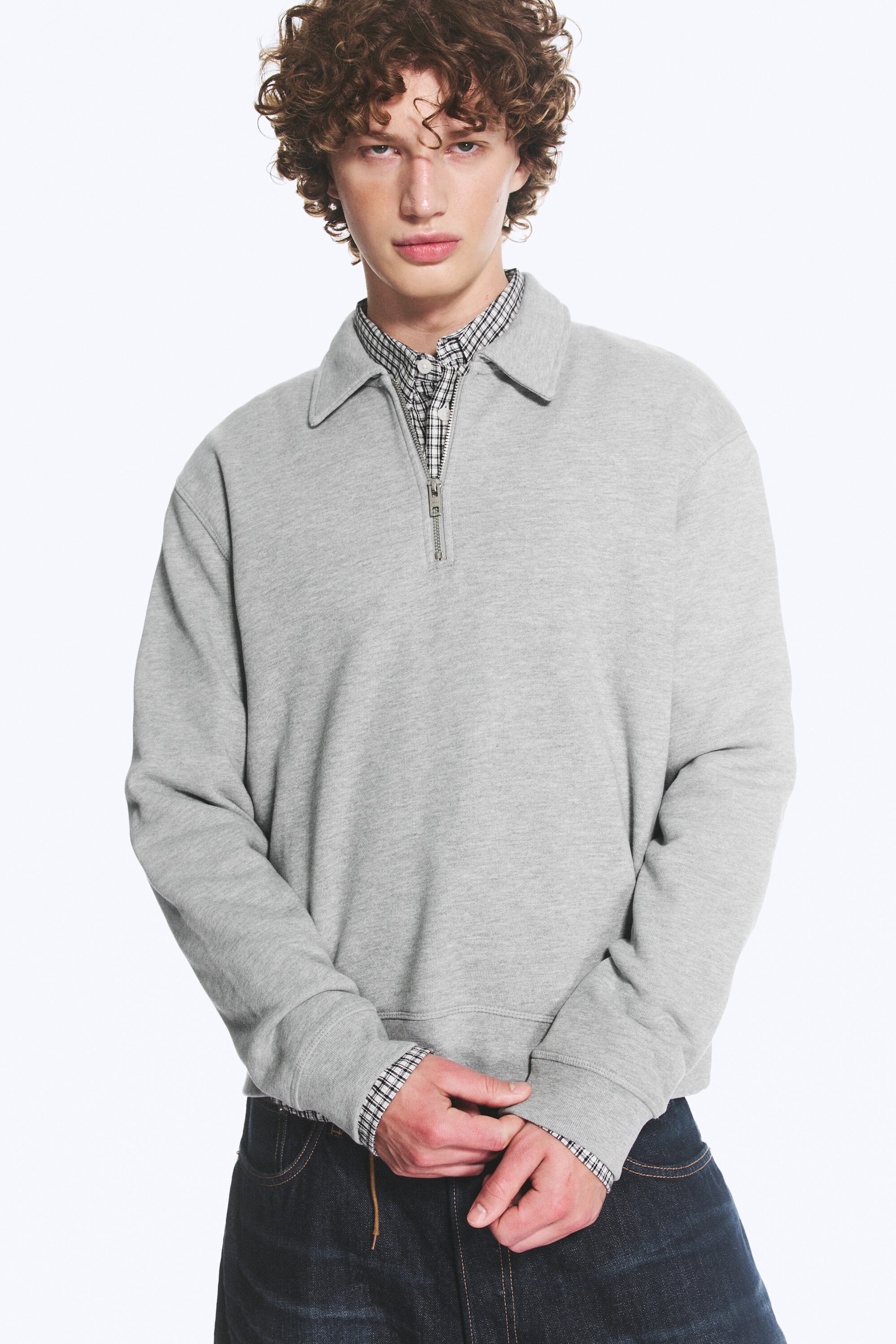 Dimmig Ljus Melange - Quarter zip sweatshirt - 1