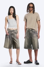 Redondo Black – svart - Astro mid rise løse baggy denimshorts - 0