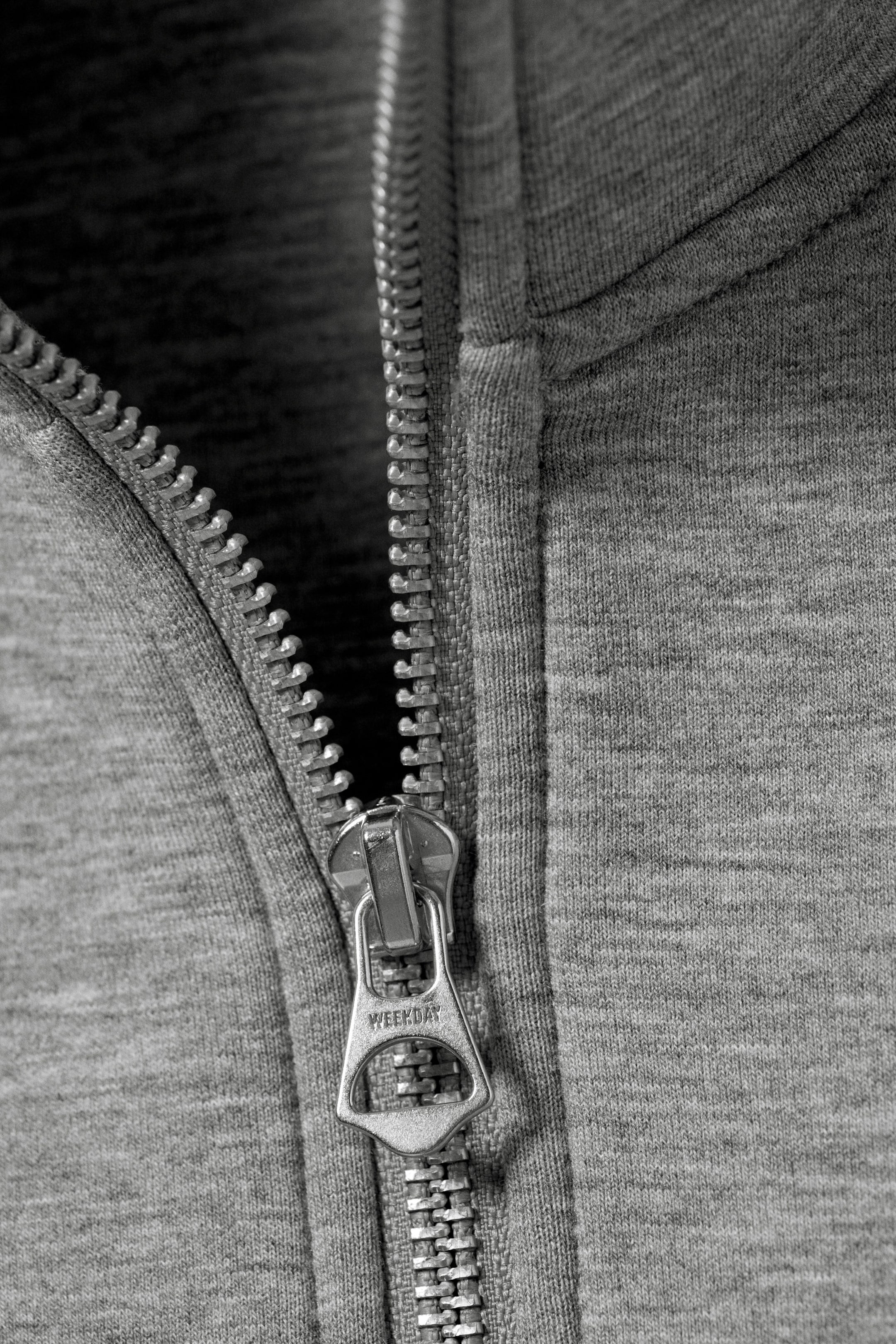 Grau meliert - Simon - Scuba-Sweatshirt mit Reißverschluss - 5