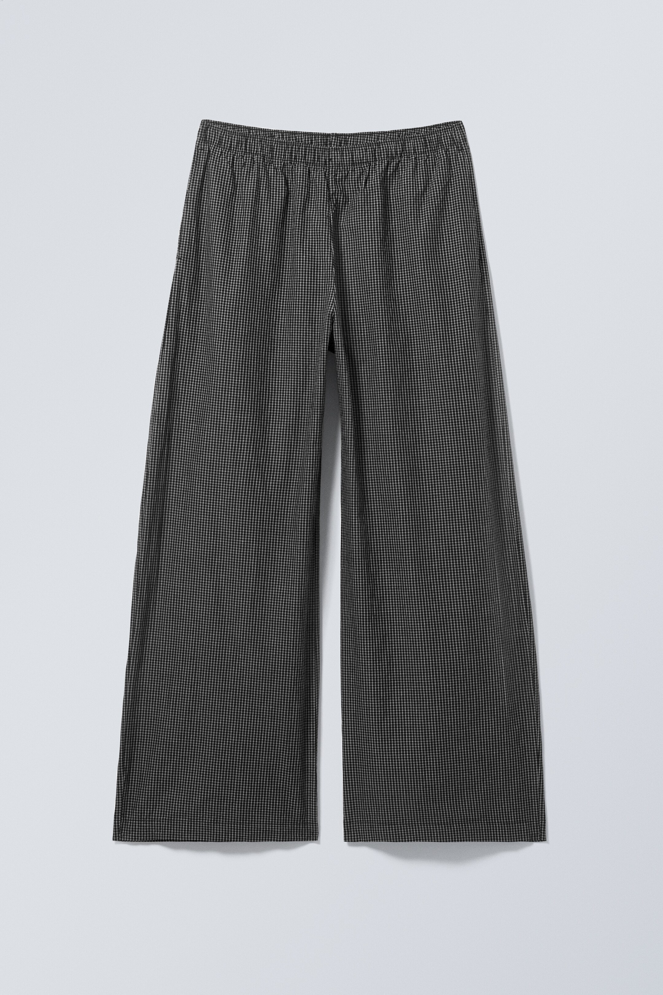 Zobacz większy obraz: Bawełniane spodnie Low Loose - Checked Black - ONA | H&M PL 1