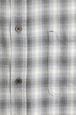 Blau/Grau kariert - Langärmliges Flanellhemd mit Knopfleiste - 4