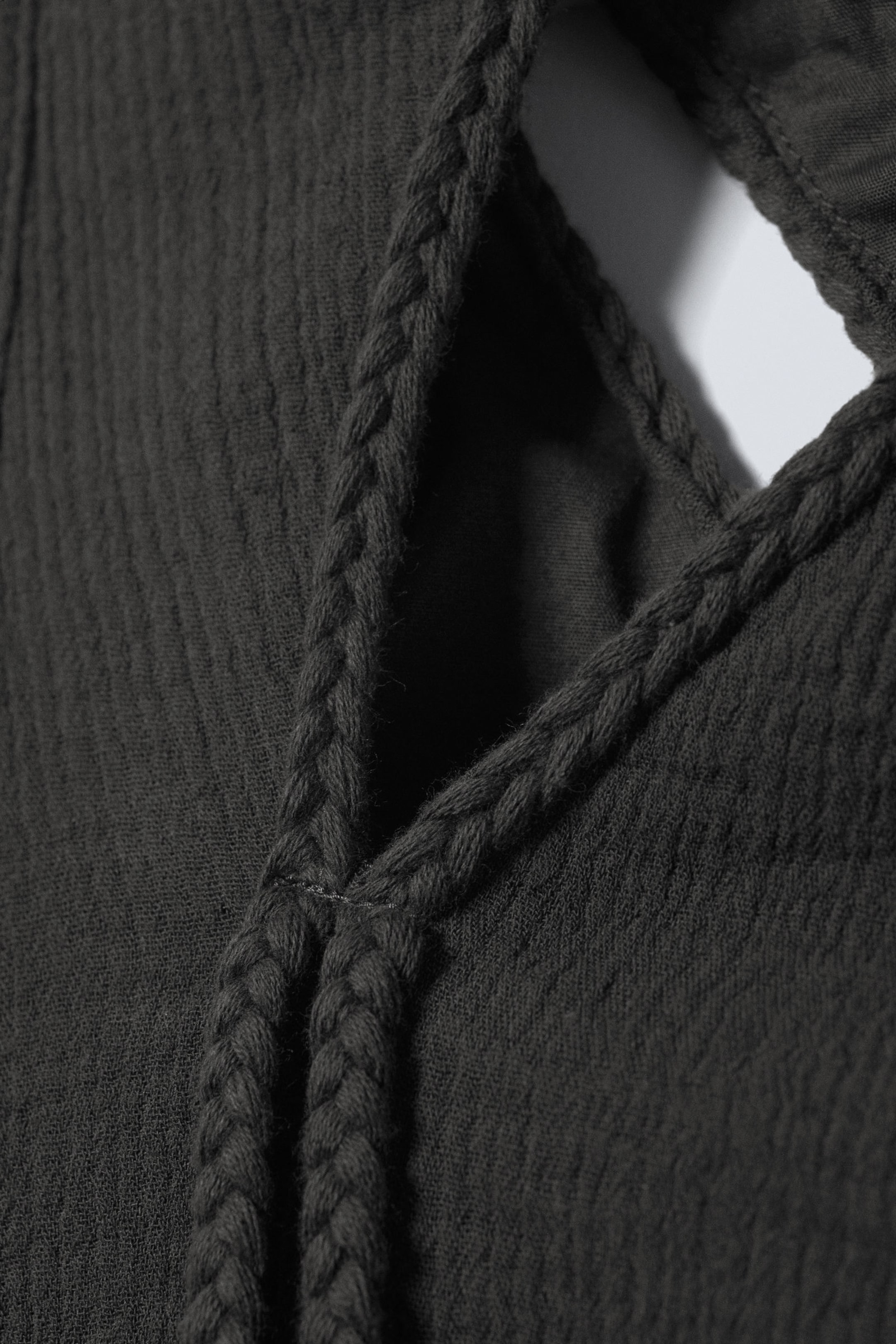 Dark Grey - Braided Cut-Out Maxi Dress - 6
