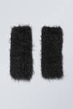 Black - Hairy Wristwarmers - 0