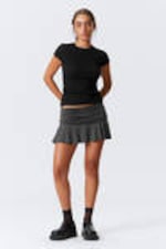 Black - Slim Fit Ribbed Cotton T-shirt - 1