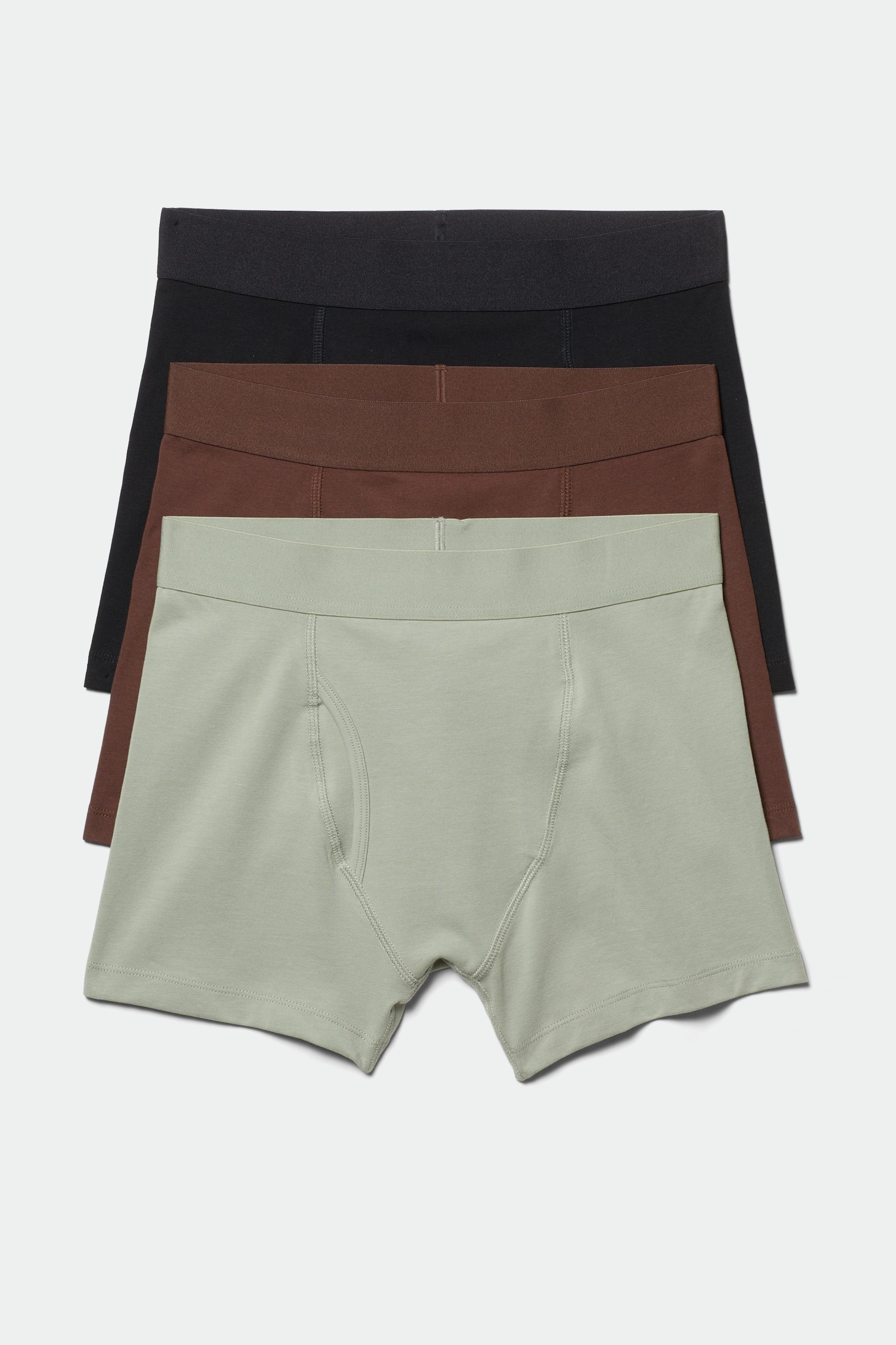 Sage brown black - Lot de 3 boxers - 0