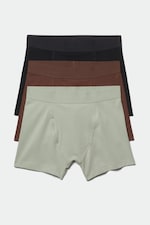 Sage brown black - Lot de 3 boxers - 0