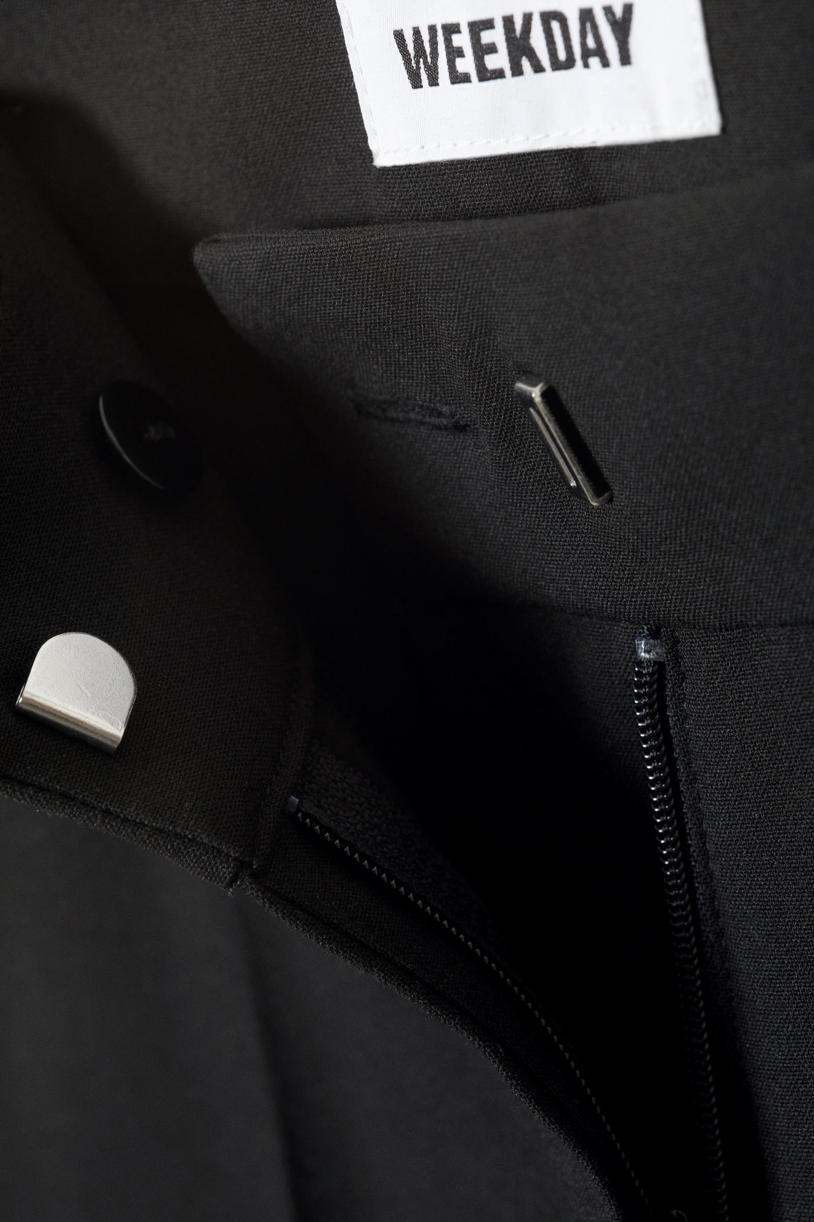 keel low suiting trousers - Black | Weekday WW