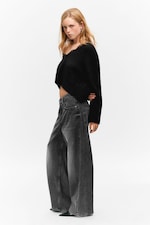 Haunted Black - Black - Peggy Low Rise Loose Baggy Leg Jeans - 2