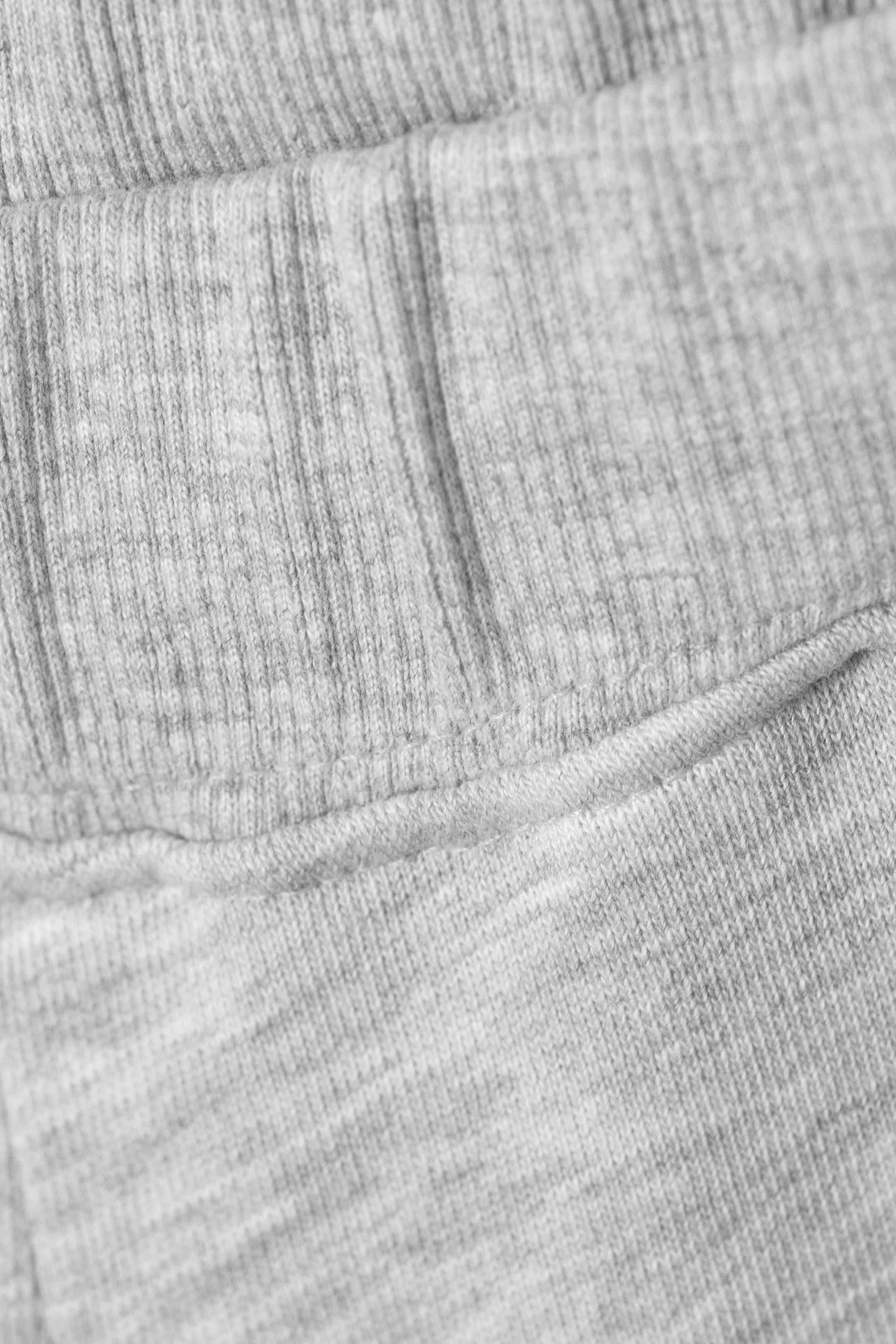 Grey Melange - Low Rise Terry Sweatpants - 5