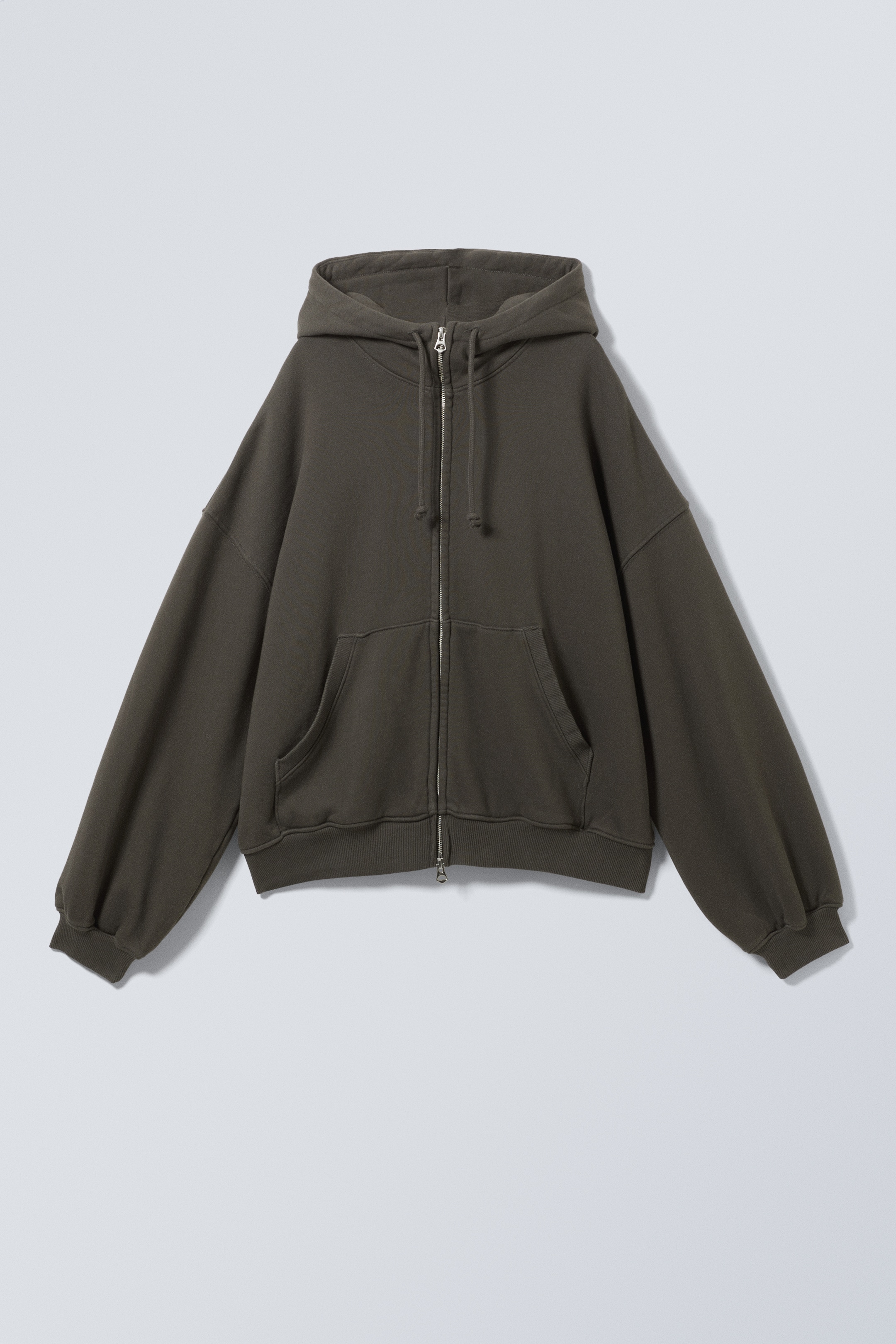 Größeres Bild ansehen: Lässiger Heavyweight-Hoodie mit Reißverschluss - Dunkelbraun - Ladies | H&M DE 1