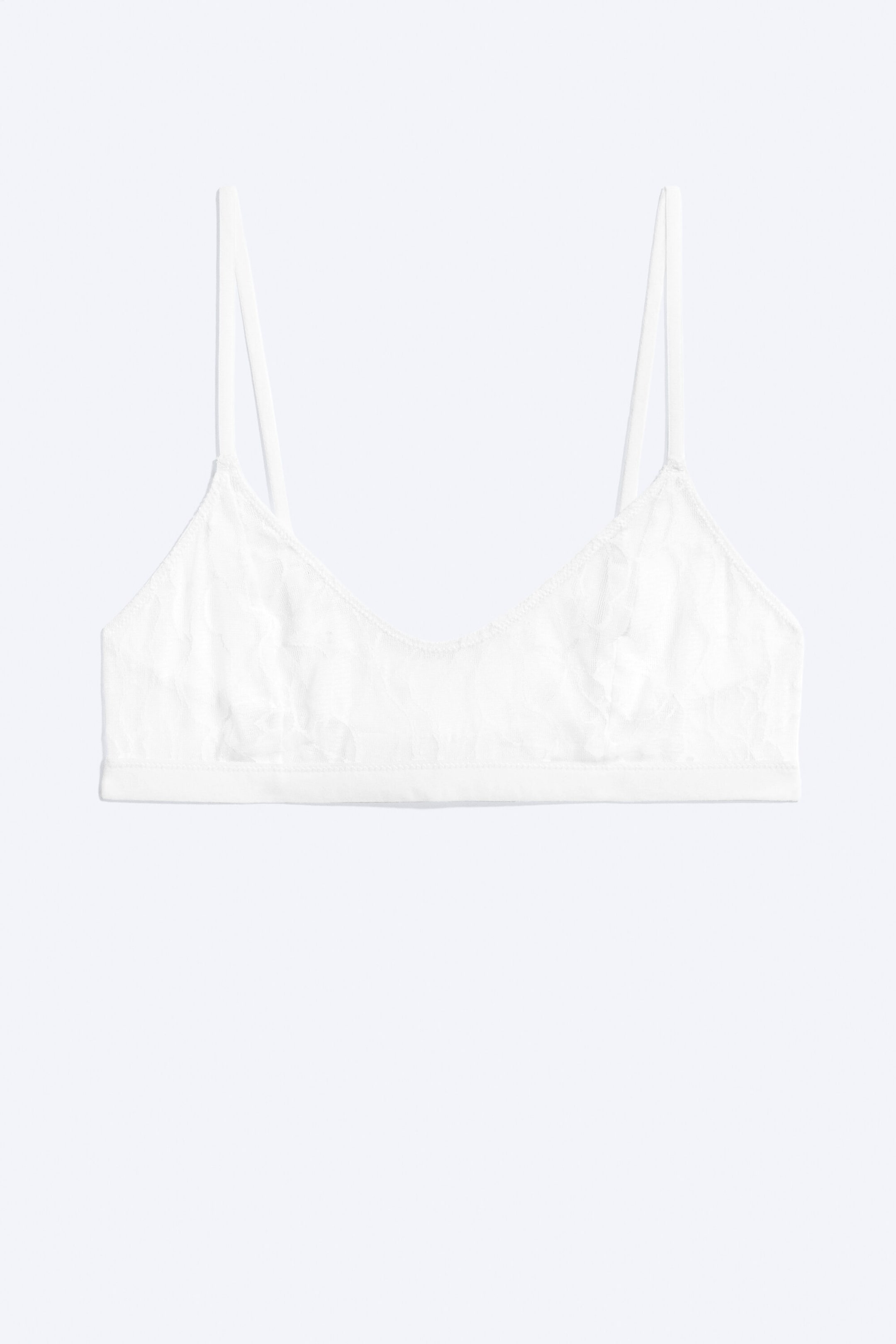 White - Scooped soft plunge bra - 0