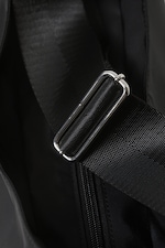 Svart - Medium axelremsväska i nylon-twill - 3