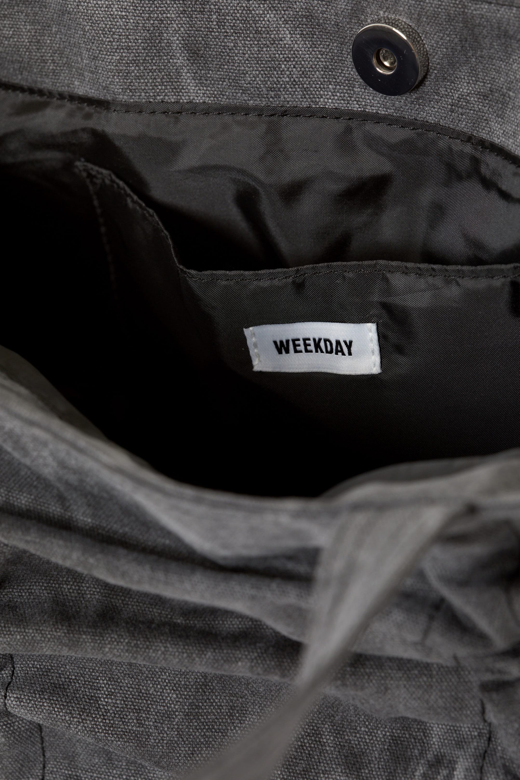 Washed Grey - Canvas Bow Bag - 2