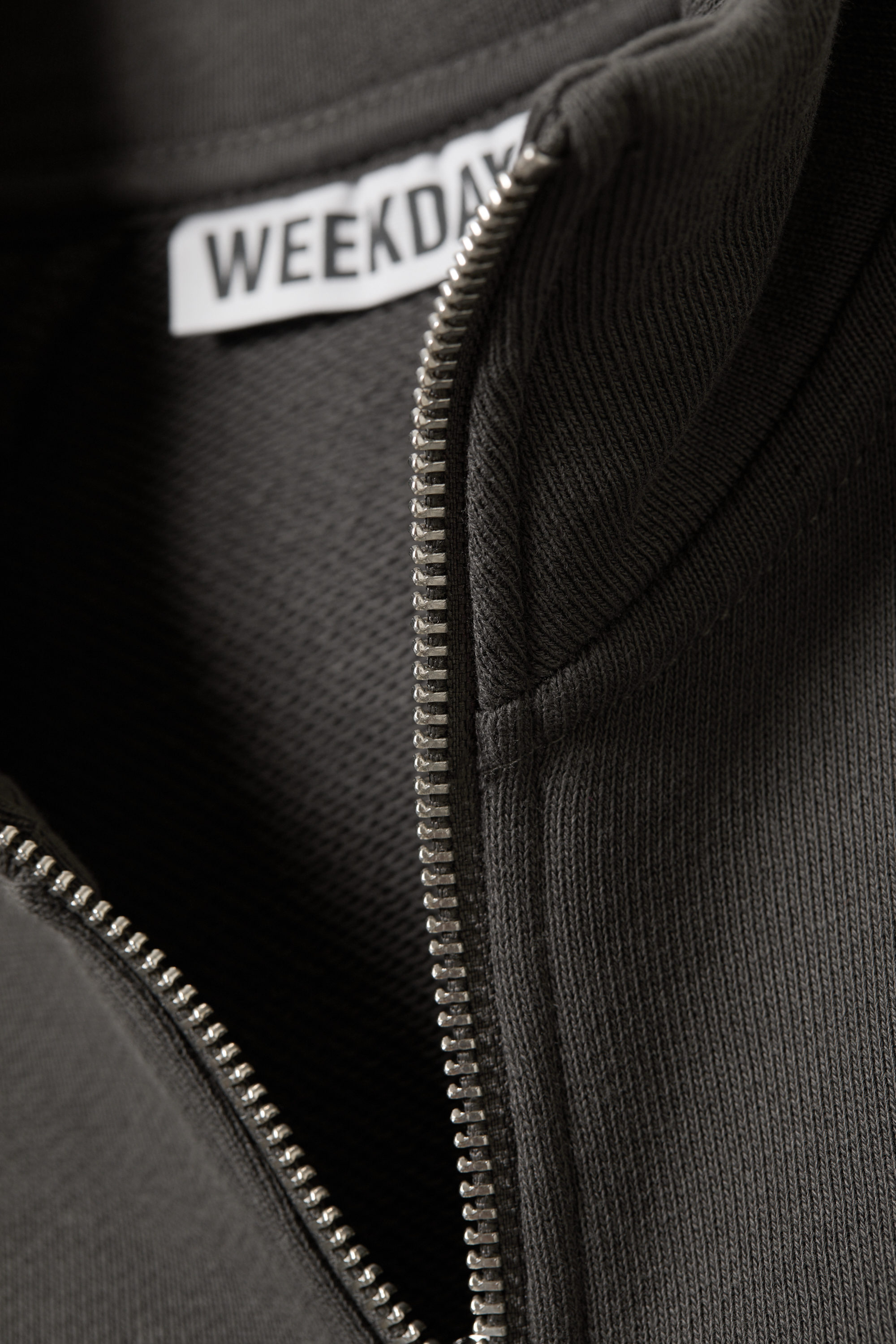 Dark Grey - Fitted Cotton Track Jacket - 3