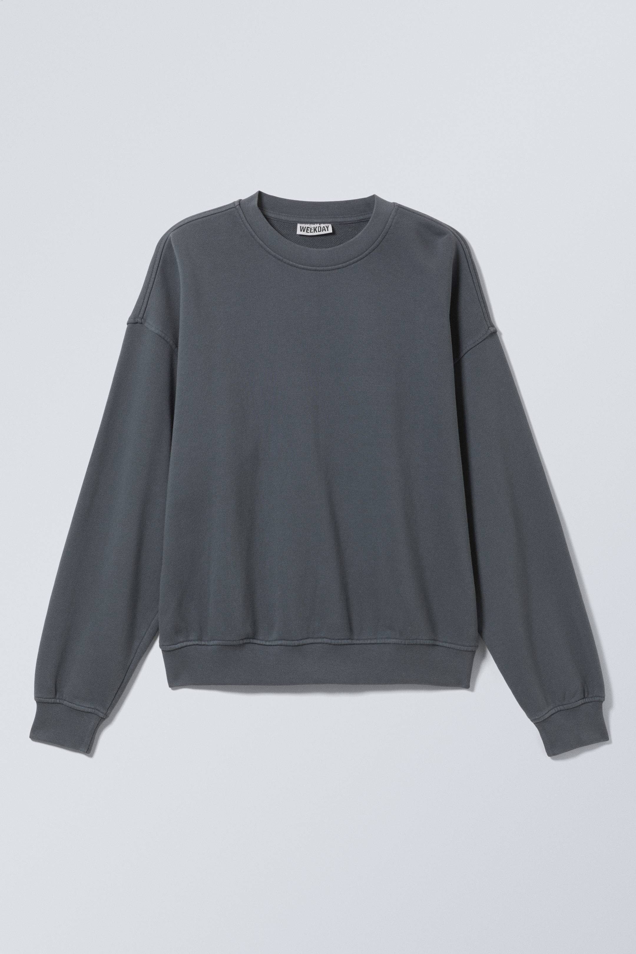 Grotere afbeelding bekijken: Boxy sweatshirt van zware badstof - Dark Dusty Blue - HEREN | H&M BE 1