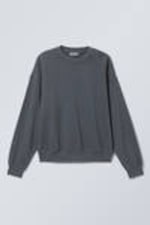 Dark Dusty Blue - Boxy Heavyweight Terry Sweatshirt - 3