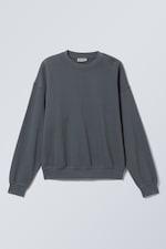 Dark Dusty Blue - Boxy Heavyweight Terry Sweatshirt - 0