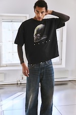 Off-black - Alien Loose Boxy T-shirt - 1