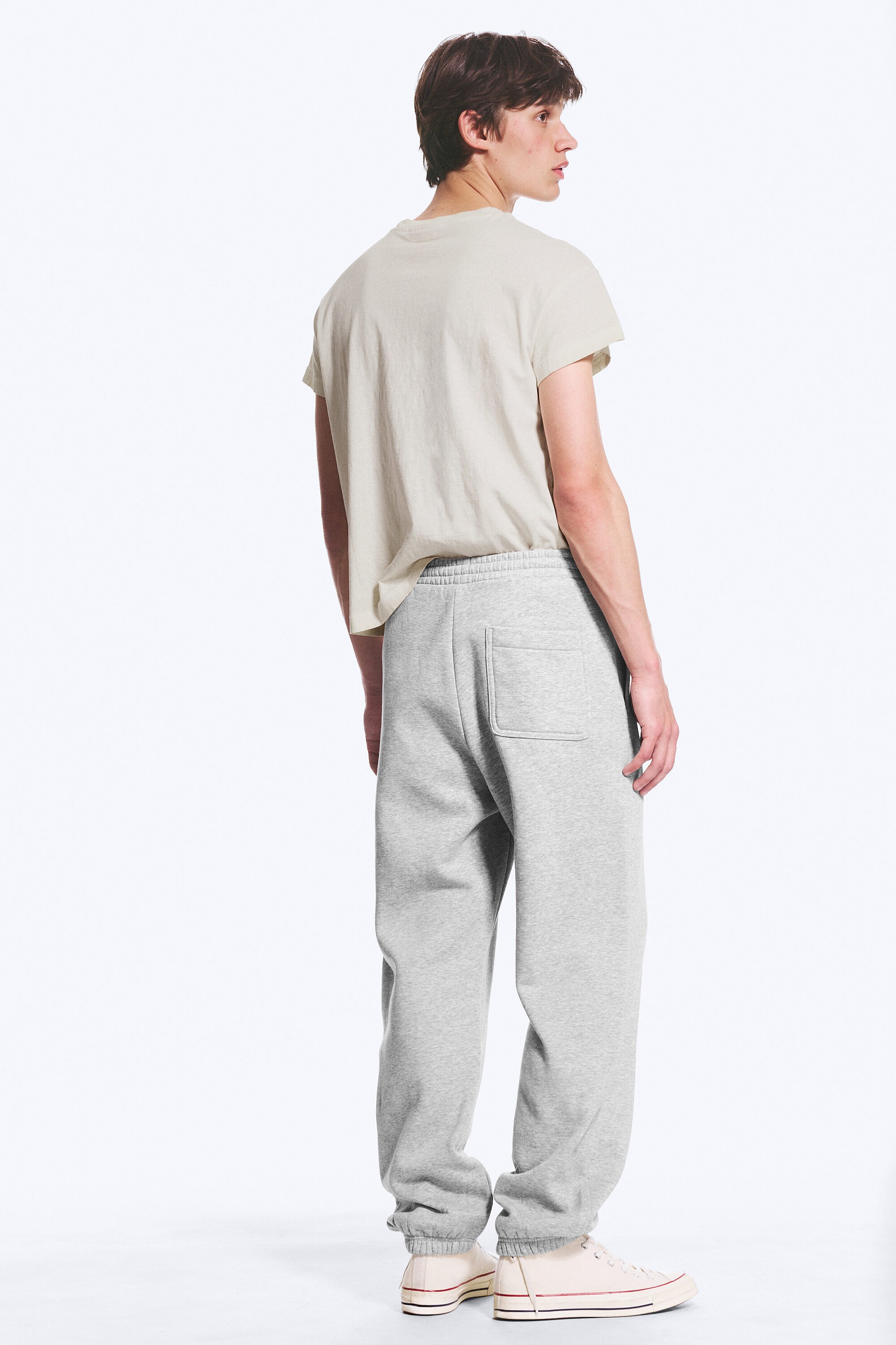 Light Dusty Grey Melange - Classic Sweatpants - 3
