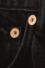 Tuned Black - Svart - Galaxy Mid Waist Loose Straight Leg Unisex Jeans - 8