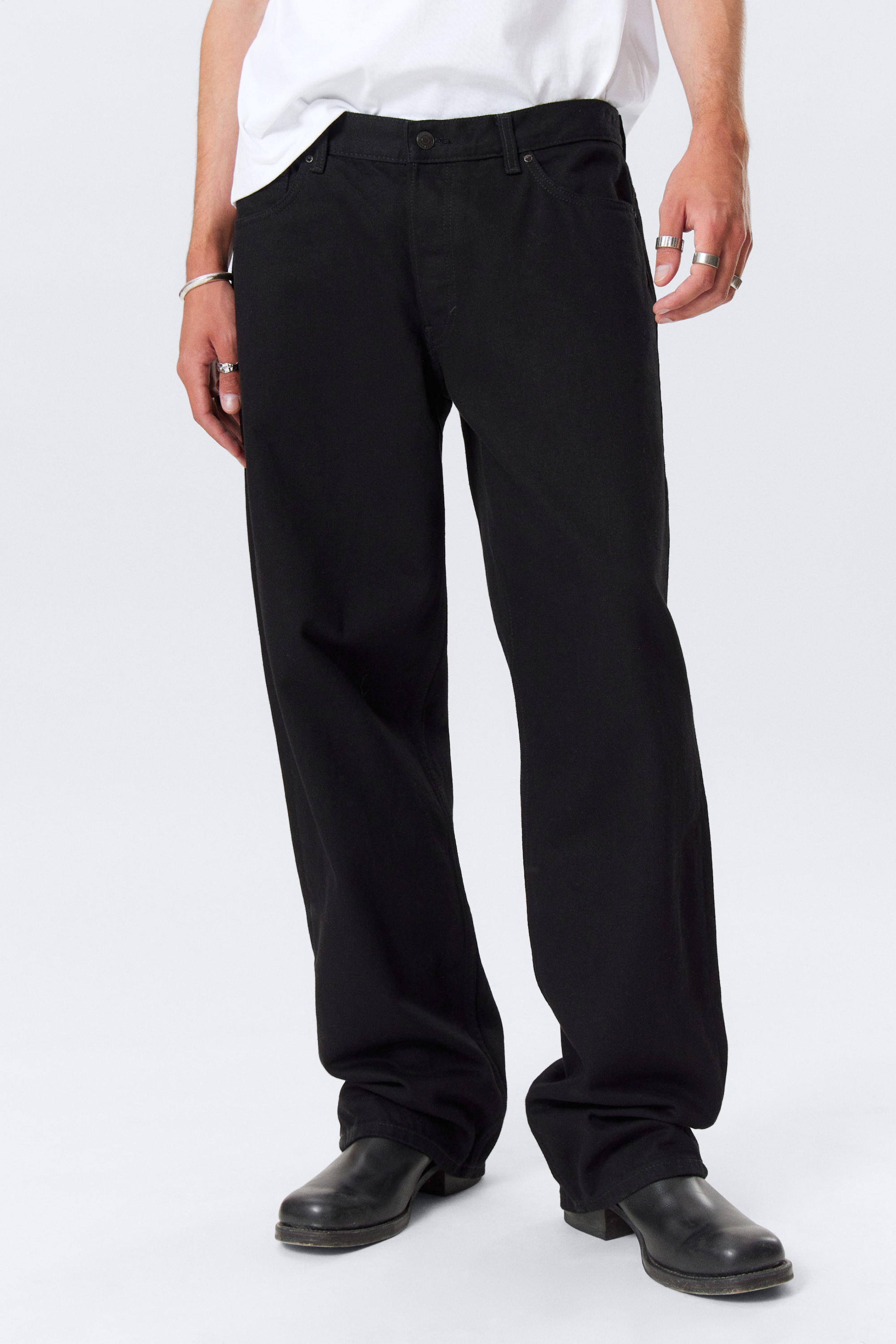 Black Rinse - Schwarz - Sphere Low Waist Loose Straight Leg Jeans - 2