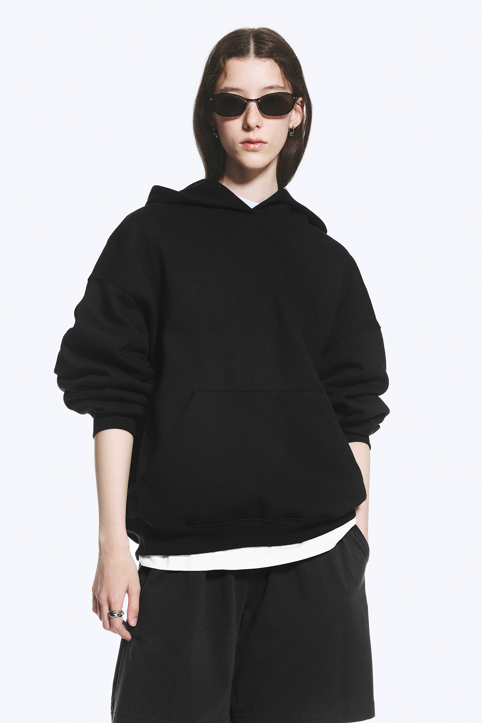 oversized heavyweight hoodie - Black | Weekday WW oversized heavyweight hoodie - Black | Weekday WW