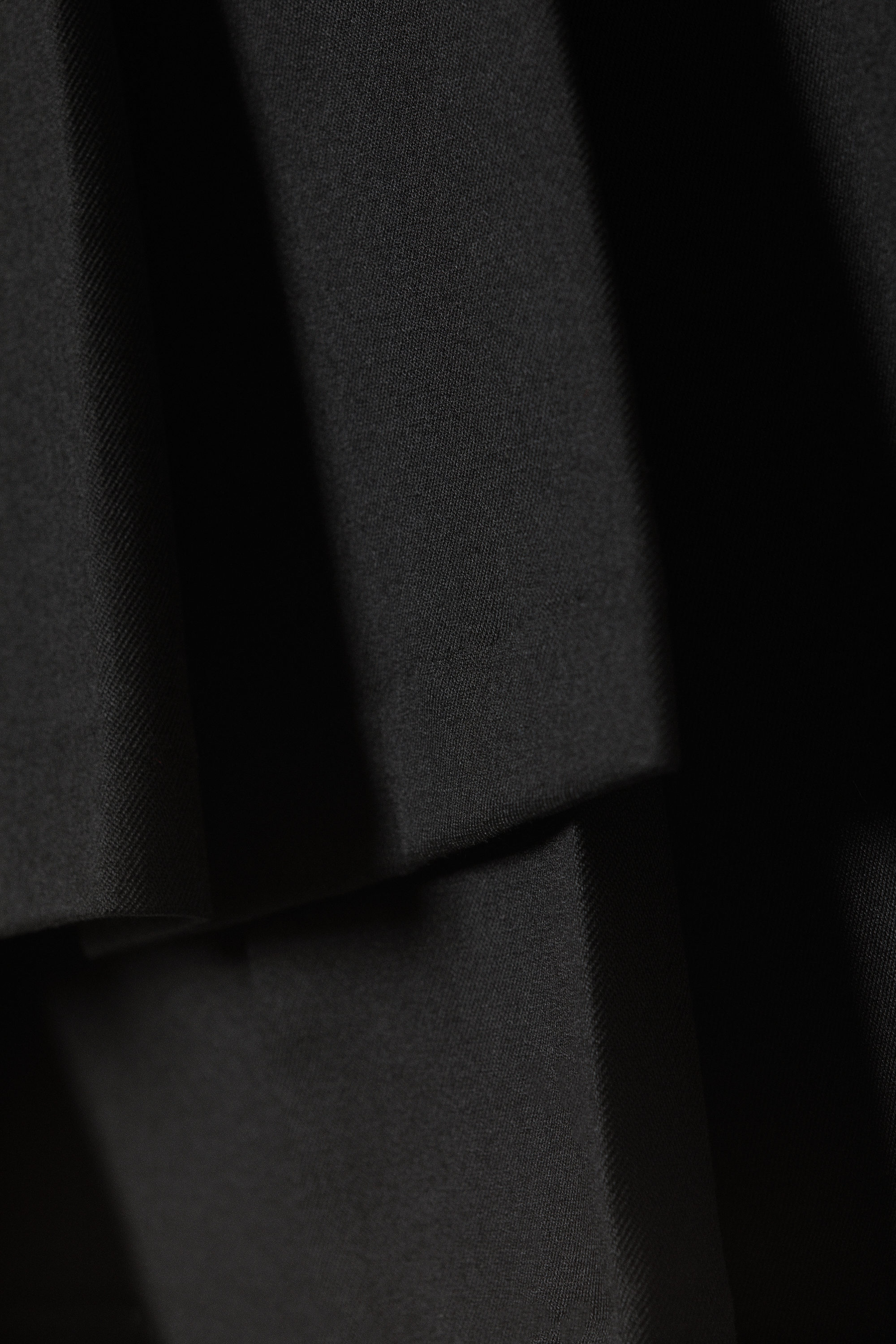 Noir - Mini-jupe portefeuille plissée asymétrique - 5