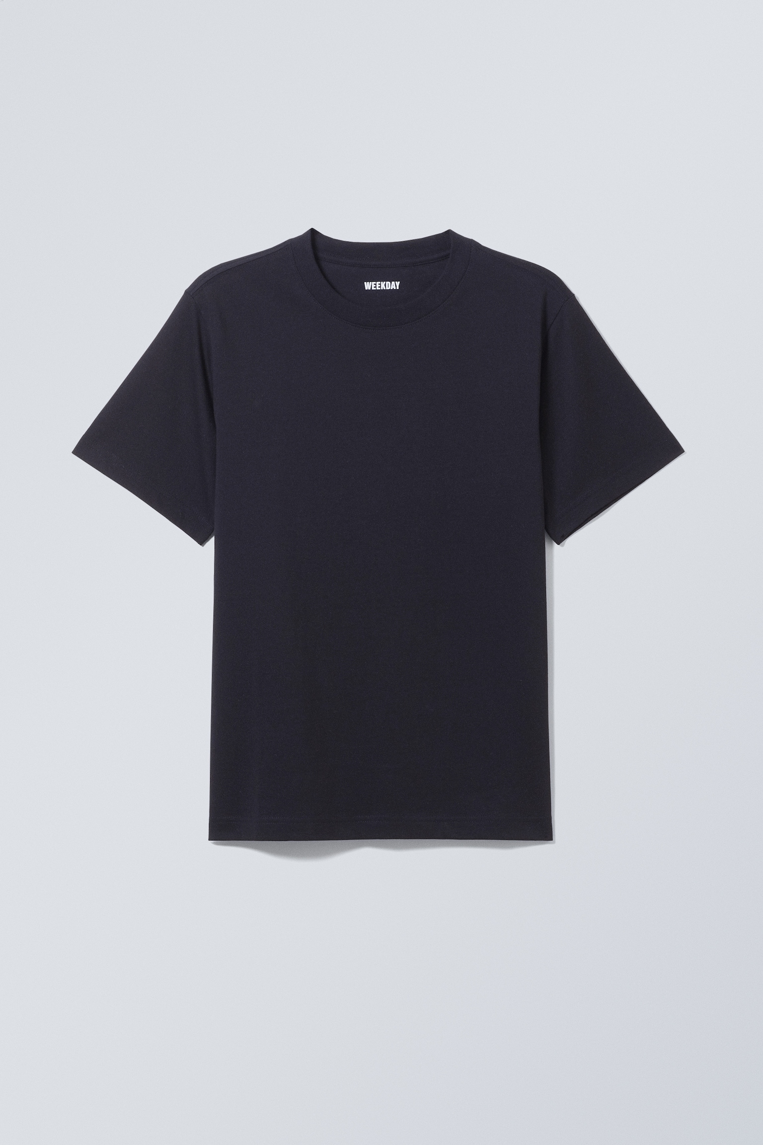 Short Boxy Heavyweight T-shirt - Dark Navy Blue/White/Black/Light Dusty Blue/Light Grey/Dark Brown - 2