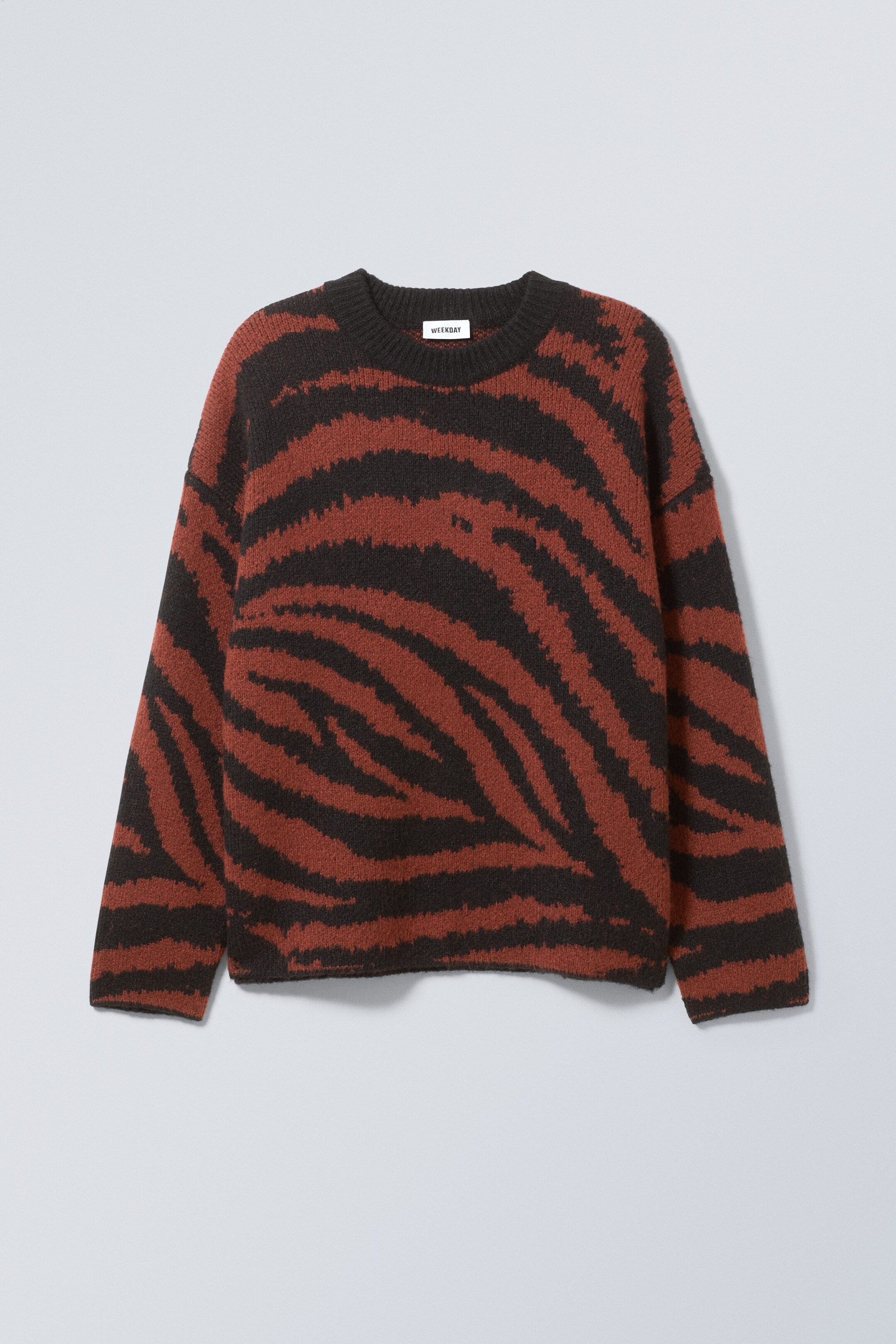 Gebranntes Umbra - Oversized-Jacquard-Pullover Teo - 0
