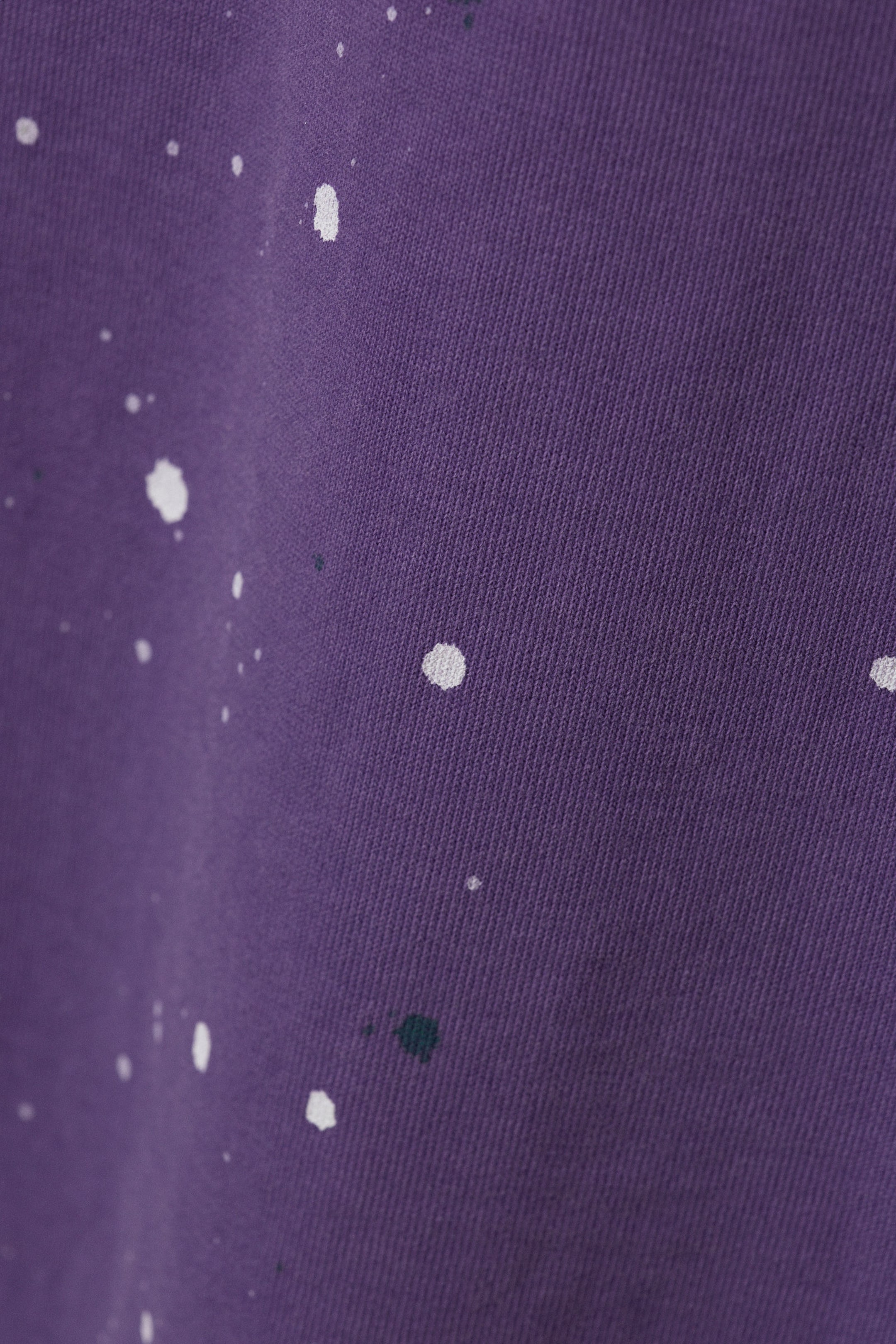 Purple - White Splash - Great Boxy Printed Graphic Tee - 4