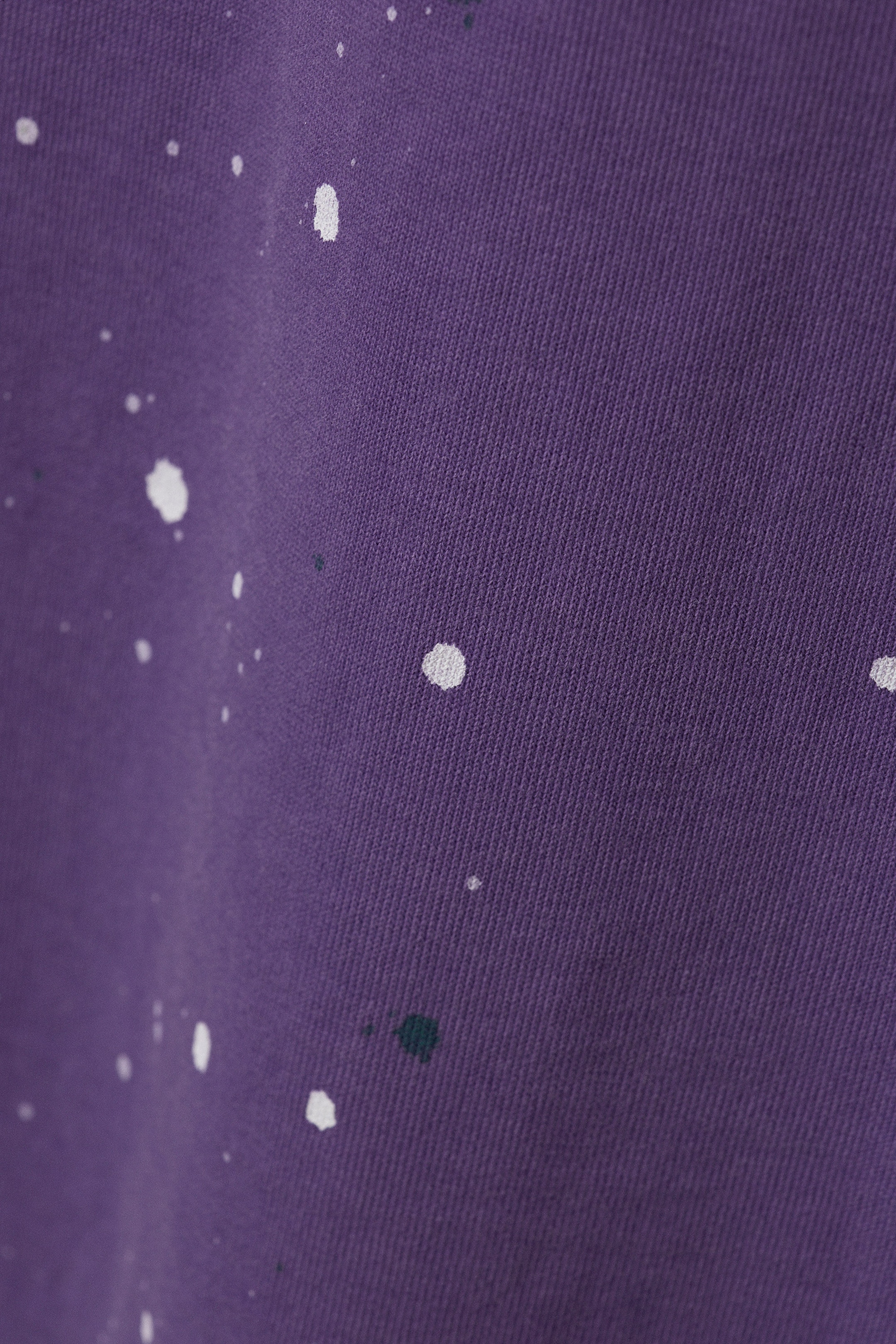 Purple - White Splash - Boxy Printed Graphic T-shirt - 2