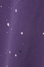Purple - White Splash - Boxy Printed Graphic T-shirt - 1