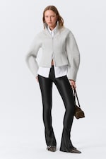 Black - Low Rise Flared Stretch Trousers - 0