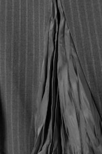 Striped Grey - Pleated Insert Mini Skirt - 4