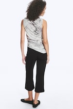 Dark Grey - Gathered Asymmetric Tank Top - 3